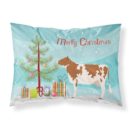 Carolines Treasures Carolines Treasures BB9194PILLOWCASE Ayrshire Cow Christmas Fabric Standard Pillowcase BB9194PILLOWCASE